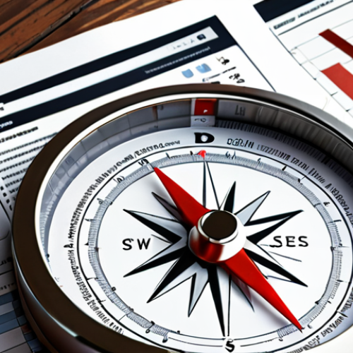 **

Data-driven decision-making: A compass guiding business strategy, charts displaying website analytics (user engagement, keyword search), emphasizing objective evidence and efficient resource allocation.

**