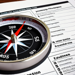 **Goal Setting & Data:** A business compass guiding towards SMART goals, driven by data analysis of past performance, market trends, and competitor analysis.