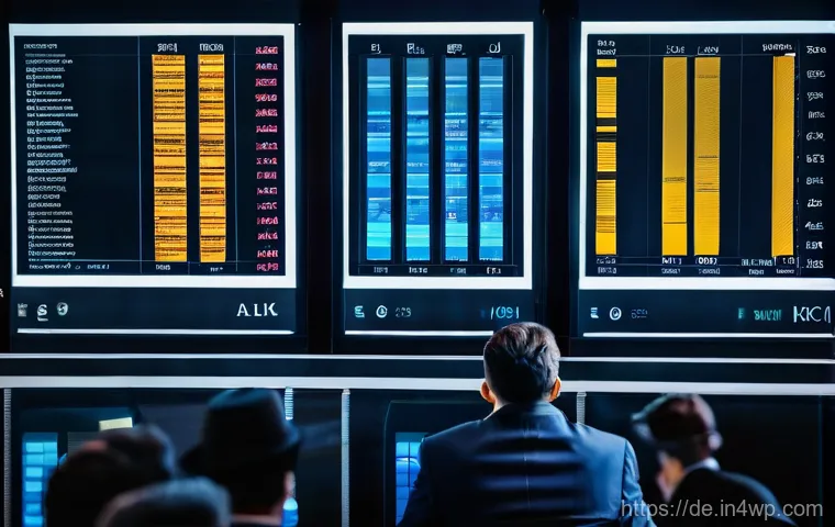 성과 관리의 디지털 혁신 사례 - A diverse group of professionals, casually dressed in a modern, brightly lit open-plan office. On th...