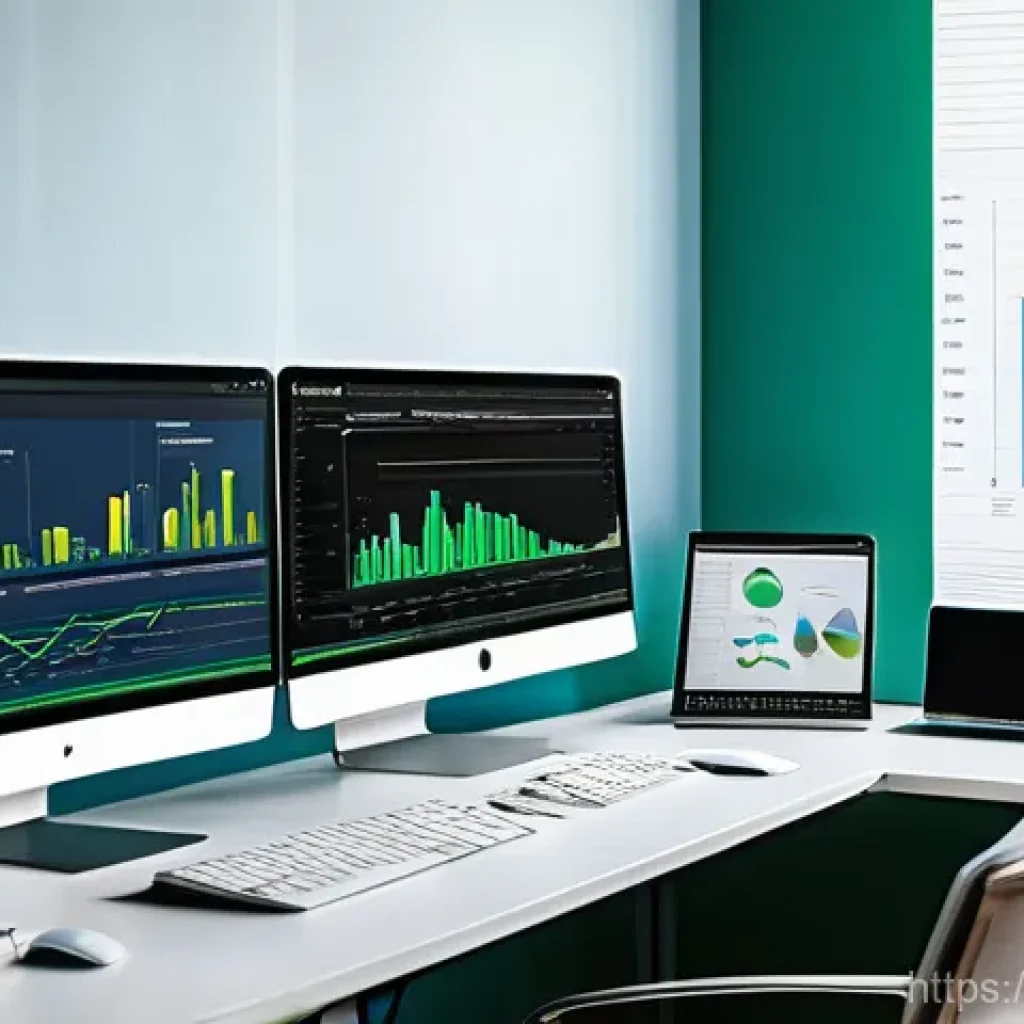 성과 관리와 목표 달성의 관계 - **Image Prompt:** A dynamic, modern office environment. On the left, a cluttered desk with stacks of...