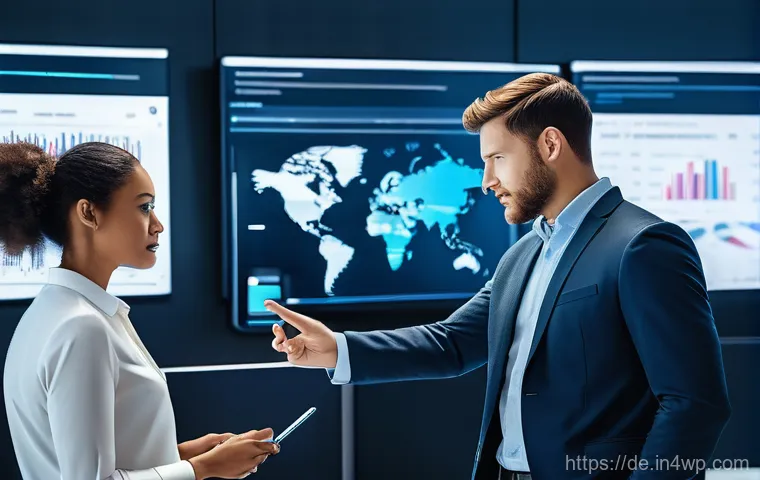 성과 관리와 조직 성과의 상관관계 - **Image Prompt 1: Strategic Insight with AI and Data**
    "A diverse team of professionals, includi...