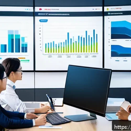 결과 중심 성과 관리의 지속적 개선 사례 - A modern corporate office setting showing a diverse team of professionals engaged in a dynamic quart...