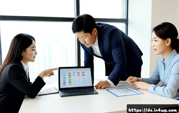 결과 중심 성과 관리와 고객 중심 전략 - Photorealistic modern business meeting focused on measurable results, diverse professional team gath...
